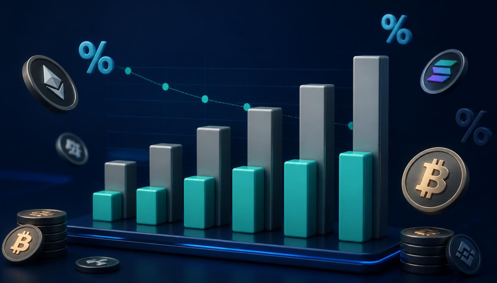 Bar chart comparing trading fees with and without the FOMO referral code, showing consistently lower costs with the discount